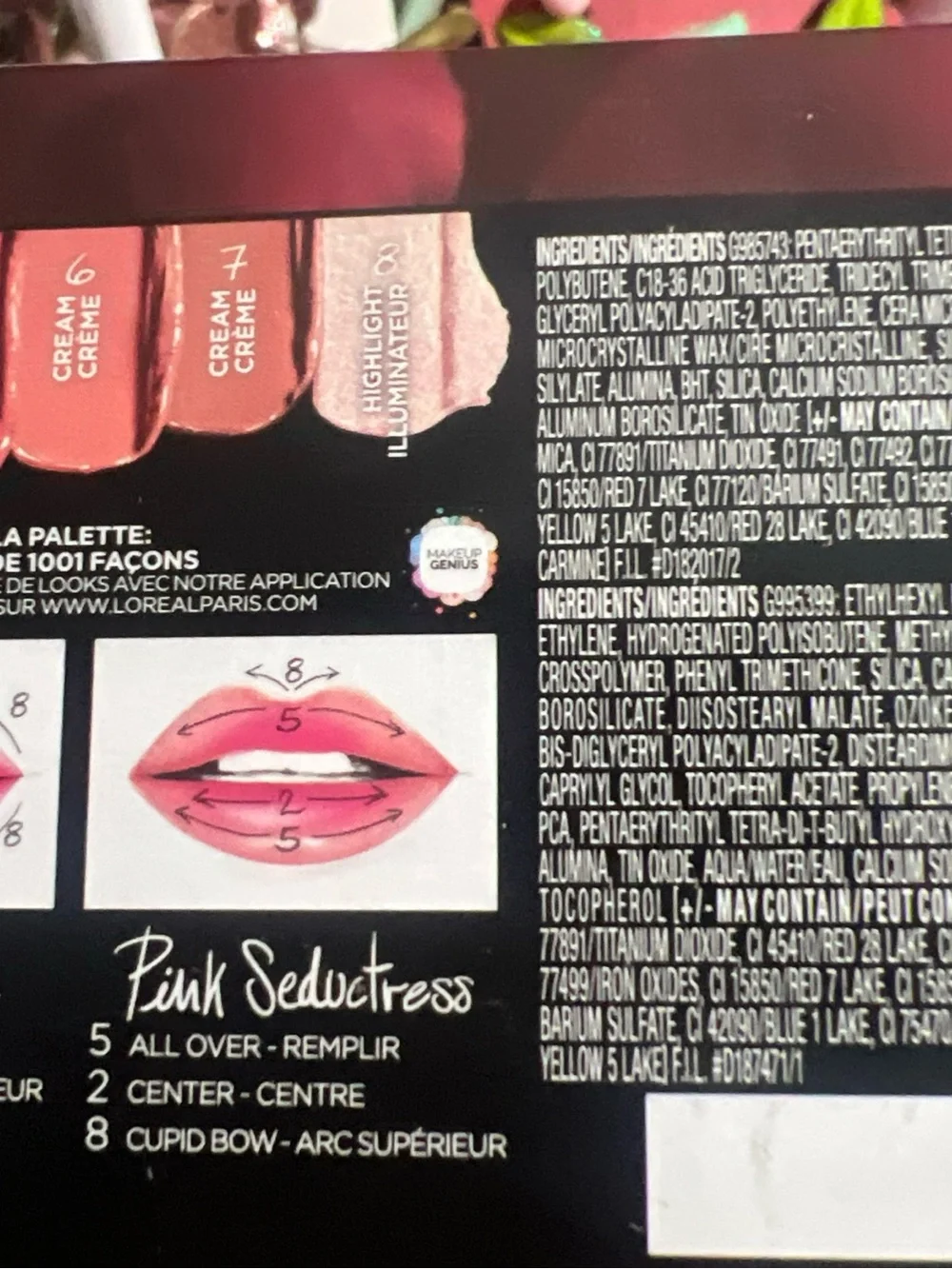 Loreal La Palette Lip 8-Pan Lipcolor Palette, Pink 01